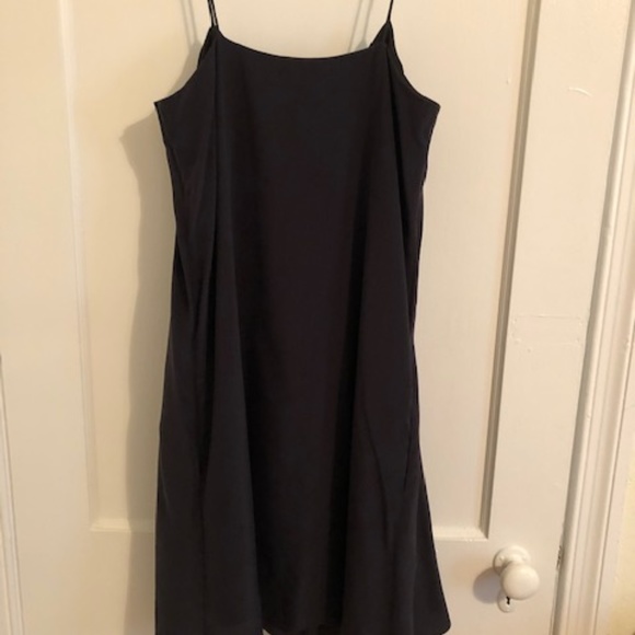 MADEWELL Silk spaghetti strap cami midi dress black - Picture 3 of 3